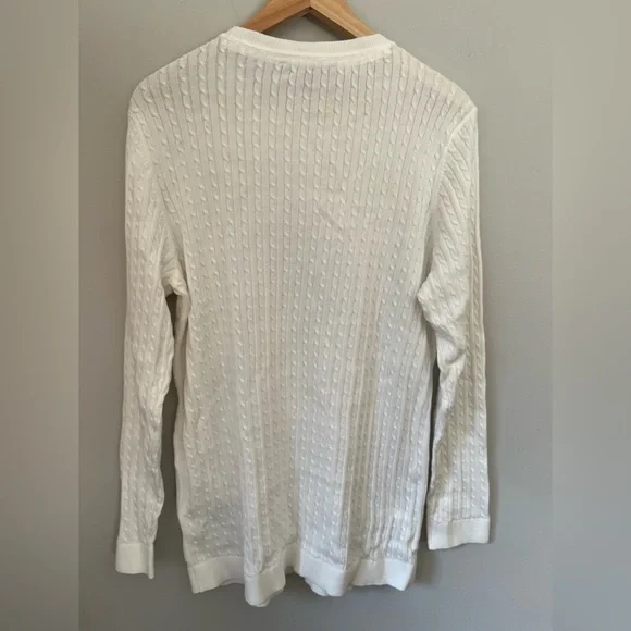 Tommy Hilfiger Women’s White Cable Knit Sweater - Picture 4 of 4